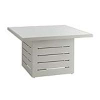Grey Metal 130cm Small Square Outdoor Garden Patterned Dining Table 4 Seater