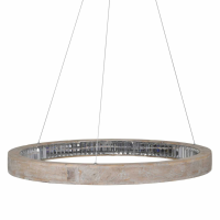 Emma Turned Wooden Ring Chandelier