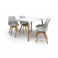 Modern Style Urban Small Rectangular White Kitchen Dining Table 80 x 120cm