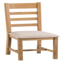 Modern Style Oak Wood Fabric Upholstered Ladder Back Dining Room Chair 105 x 44.5cm