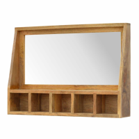 Solid Wood Mounted Mirror With 5 Slots