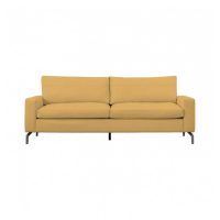Modern Style Sabino Harvest Faux Leather Upholstered 3 Seater Sofa 86x218cm