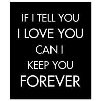 If I Tell You I Love You Silver Foil Plaque