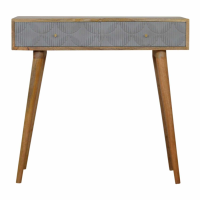 Geometric Carved Console Table