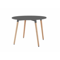 Modern Style Urban Beech Wood Round Grey Painted Dining Room Table 75 x 100cm