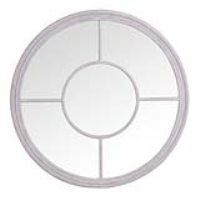 Round Window Mirror Grey