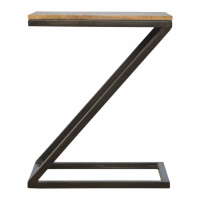 Side Table With Iron Base