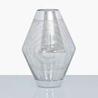 Value Medium 45cm Silver Stripe Glass Vase