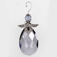 Decorative Accessories Angel Clear Acrylic Teardrop With Silver