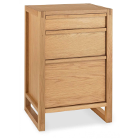 Modern 3 Drawer Home Office Filing Cabinet Scandic Light Oak Wood