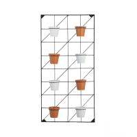 Terracotta Carlos Wall Planters x8 White And Terracotta Small