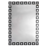 Modern Venetain Geometric Black And Clear Wall Mirror