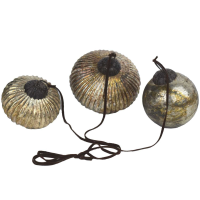 The Noel Collection Burnished Set Of 3 Hanging Baubles