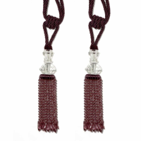 Purple Tassel With Crystal (pair)
