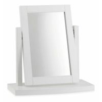 Hampstead White Painted Modern Vanity Dressing Table Swing Mirror 54x52x18cm