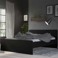Modern Black Matt Painted 4ft6in Double Bed 140cm x 190cm
