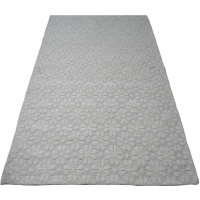 Large Flower Patterned Wool Rug In Ivory and Beige 230 x 160 cm