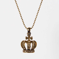 Gold Crown Necklace