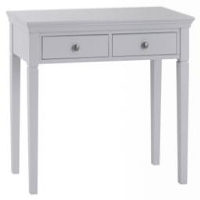 Modern Style Wooden Grey Painted 2 Drawer Bedroom Dressing Table 80 x 100cm
