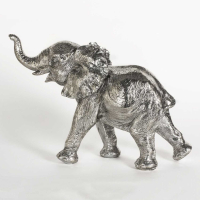 Large Silver Elephant Figurine