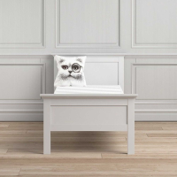 Modern Chic 3ft Single Bed Frame in White Painted 90cm x 200cm