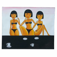 Swimwear Girls Hand Painted Wall Plaque