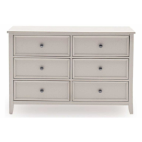 Mila Clay Grey Painted 6 Drawer Dressing Midi Chest Modern Design 122x85x45cm