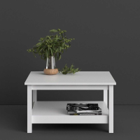 Modern Trendy Small White Open Shelf Living Room Center Coffee Table 45x81cm