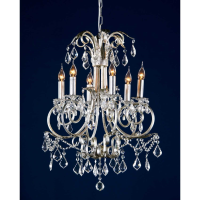 Silver Chandelier 6 Arm