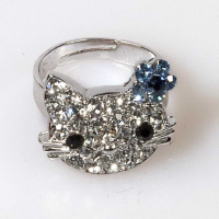 Kitty Flower Ring Light Sapphire