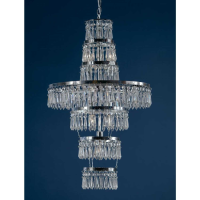Vintage Style Tiered Droplet Chandelier