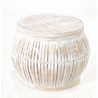 Large Distressed White Basket