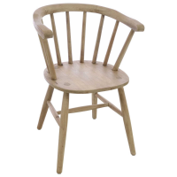 Natural Finish Sun Bleached Mahogany Wooden Vintage Farmhouse Style Carver Chair