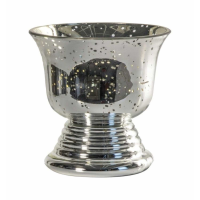 Glass Urn Antique Silver