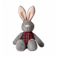 Rabbit Doorstop Grey Red