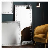 Modern Style Tall Rectangular Silver Finish Full Length Leaner Mirror 135 x 60cm