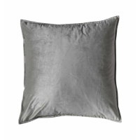 Velvet Oxford Cushion Silver
