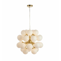 Modern Style Brushed White And Gold Finish 28 Shade Pendant Light 163.5 x 55cm