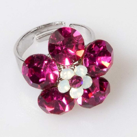 Mini Flower Ring Fuchsia