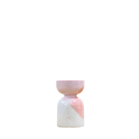 Cream Pink Arlo Candle Holder Small