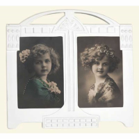 White Clay Paint Portrait Photo Frame