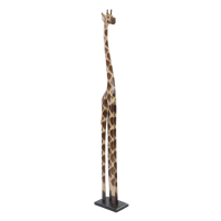 Modern Style Bamboo Wood Natural Handmade Ornamental Giraffe 150 x 25cm