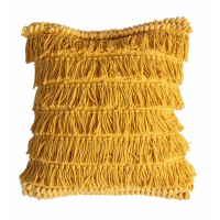 Fringed Cushion Ochre