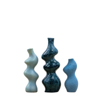 Blue Saburo Vase Set of 3 Blue
