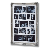 Traditional Large Antique Rectangular Silver Ornate Multi Photo Frame 123.8x83.8cm