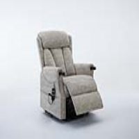 Denmark Riser Recliner With Brushstroke Cream Fabric