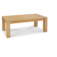 Turin Rustic Light Oak Wood Rectangular Living Room Low Coffee Sofa Table 110cm