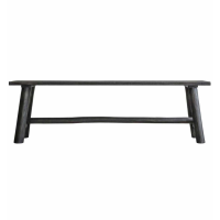 Modern Style Mango Wood Rustic Grey Painted Dining Room Small Bench 145cm