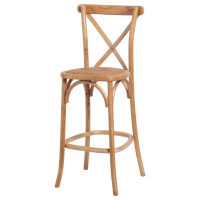 Modern Light Oak Cross Back Kitchen Dining Room Dining Chair 90x41cm