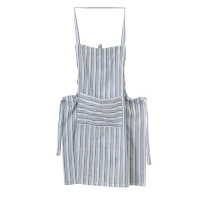 Organic Cotton Stripe Apron Blue